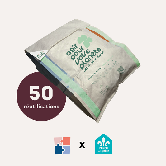 Colis PickPack réutilisable 50x 💚 Fièrement QUÉBÉCOIS, rejoins le mouvement 🌍