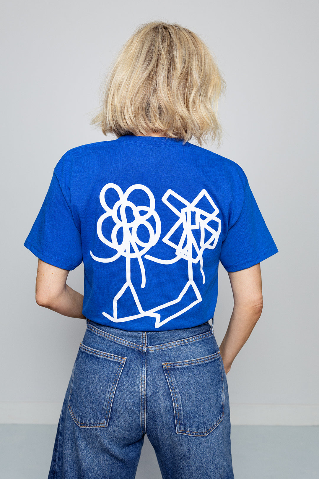 T-shirt col rond Différent comme toi - adulte - bleu royal (illustration par LeBicar)