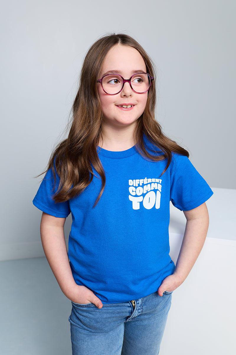 T-shirt Différent comme toi - enfant - bleu royal