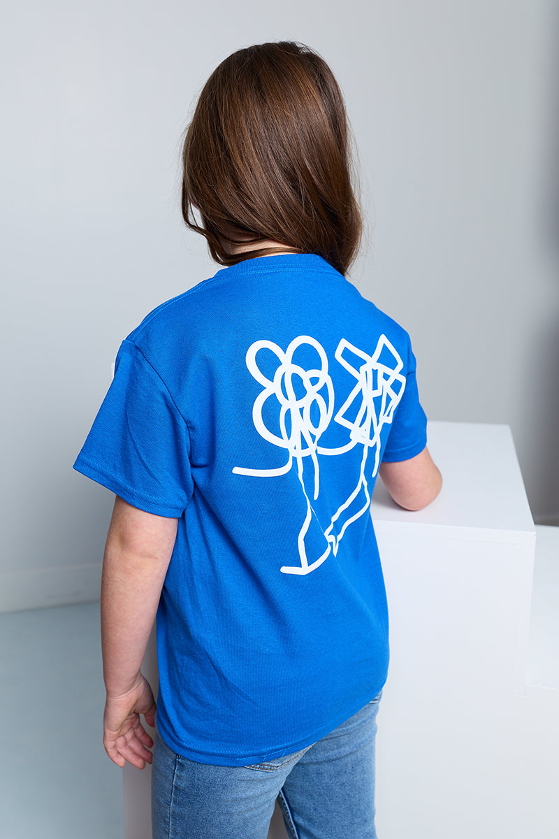 T-shirt Différent comme toi - enfant - bleu royal (illustration par LeBicar)